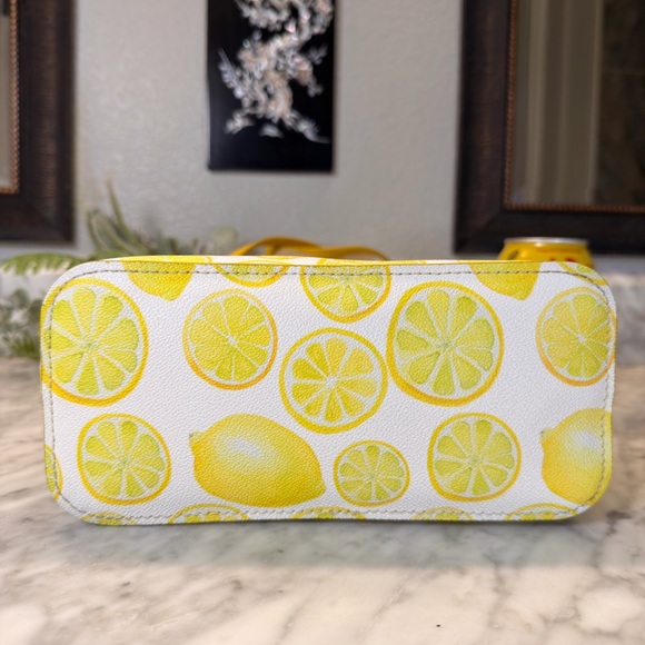 Dooney & Bourke Yellow Lemon Print Satchel EUC - Picture 3 of 5